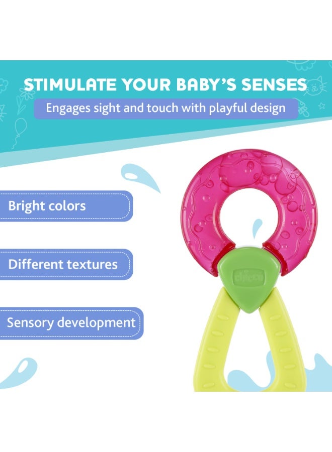شيكو Chicco Teether Refreshing Ring Handle Pink 4M+ 1Pc - Image 2